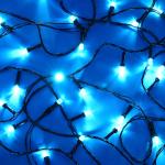 СНОУ БУМ Гирлянда эл. вьюн 30м, 300LED, аква, 8 режимов, ПВХ черный, 220В