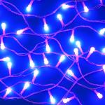 СНОУ БУМ Гирлянда эл. вьюн 10м, 100LED, сиреневый, 8 режимов, ПВХ прозрачный, 220В