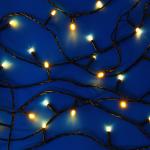 СНОУ БУМ Гирлянда эл. вьюн 10м, 100LED, шампань, режим стробоскоп, ПВХ черный, 220В