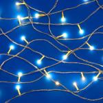 СНОУ БУМ Гирлянда эл. вьюн 10м, 80LED, цветной диод/шампань, 8 реж., ПВХ прозрач., 220В