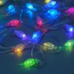 СНОУ БУМ Гирлянда эл. вьюн 4м, 20LED, мульти в диоде/RGRB, перелив, ПВХ прозрачный, 220B