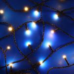 СНОУ БУМ Гирлянда эл. вьюн 20м, 200LED, шампань, 8 режимов, ПВХ черный, 220В