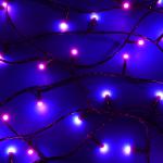 СНОУ БУМ Гирлянда эл. вьюн 20м, 200LED, розовый, 8 режимов, ПВХ черный, 220В