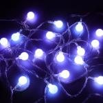 СНОУ БУМ Гирлянда эл. вьюн 4м, 20LED, шар 1,6см, белый, пост. свечение, ПВХ прозрачный, 220В