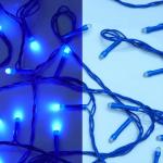 СНОУ БУМ Гирлянда эл. вьюн 10м, 100LED, синий, 8 режимов, ПВХ синий, 220В