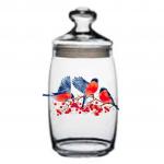 Банка стеклянная 920мл "Снегири" D97560/06