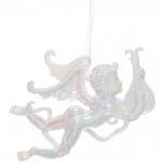 *Подвеска "Парящий ангел" 14,5*8,5 см, Жемчужный