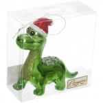 Ёлочная игрушка "Весёлый динозавр" 4*13*11.5 см, Салатовый