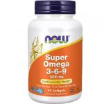 NOW "Супер Омега-3-6-9 1200 мг" 90 капс 1700мг (SUPER OMEGA 3-6-9 1200mg)