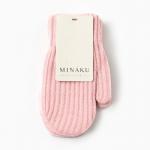 Варежки детские MINAKU, розовые, 18 см
