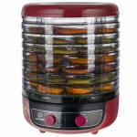 Сушилка для овощей 3в1 с функциями приготовления йогурта и десертов Мастерица EFD-2000 вишнево-черн