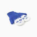 Варежки двойные детские «Мишка», голубые, размер 12