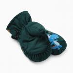 Варежки зимние детские MINAKU, зелёные, 18 см