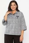 Блуза Лариса (серая) Б14312-18М