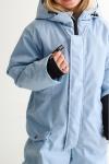 Комбинезон спортивный зимний Асимметрия серо-голубой