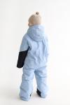 Комбинезон спортивный зимний Асимметрия серо-голубой