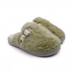 Тапочки меховые 9648 зеленые
