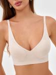 Бюстгальтер бесшовный бескаркасный кружевной Lingeamo бежевый ВТ-03 (4)