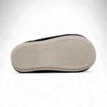 Тапочки меховые 10193 черно белые