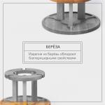 Менажница Adelica, 3-х ярусная с подставкой для вина, d=30?1.8 см, d=26?1.8 см, d=20?1.8 см, дерево берёза, в подарочной коробке