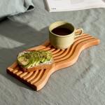 Доска для подачи и сервировки Adelica «Волна», 31?15?1.8 см, дерево берёза