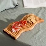 Доска для подачи и сервировки Adelica «Волна», 31?15?1.8 см, дерево берёза