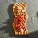 Доска для подачи и сервировки Adelica «Волна», 31?15?1.8 см, дерево берёза