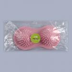 Массажёр для ног, 17.5?8.8 см, 2 шара с шипами, розовый