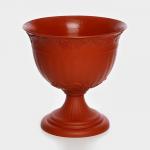 Вазон для цветов «Ангара», 12 л, d=35 см, h=36 см, пластик, терракотовый