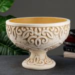 Вазон для цветов «Аравийский» 11 л, 39?28?39 см, шамот, бежевый