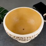 Вазон для цветов «Аравийский» 11 л, 39?28?39 см, шамот, бежевый