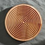 Доска для подачи и сервировки Adelica «Олимп», d=20?1.8 см, дерево берёза