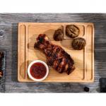 Доска - тарелка для подачи стейка Adelica, 28?22?1.8 см, дерево берёза