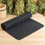 Коврик - лежак для бани и сауны, 200?60 см, тёмный, Добропаровъ