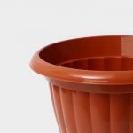 Вазон для цветов «Жасмин», 9 л, d=32.5 см, h=33.7 см, коричневый