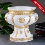 Вазон для цветов «Клеопатра» 4.5 л, 42?42?37 см, гипс, белый