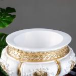 Вазон для цветов «Клеопатра» 4.5 л, 42?42?37 см, гипс, белый