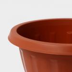 Вазон для цветов «Пальмира», 10 л, d=33 см, h=30 см, пластик, коричневый