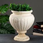 Вазон для цветов «Юлий», 10 л, 40?33?33 см, шамот, бежевый