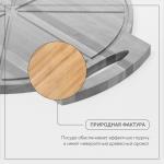 Доска для пиццы с ручками Adelica «Итальяно», 55?45?2 см, пропитано маслом, дерево берёза