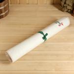 Коврик - лежак для бани и сауны с вышивкой «Банный рай», 180?60 см, 70% полиэфир, 30% шерсть, «Добропаровъ»