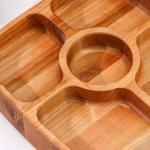 Менажница Adelica, 5 секций, 18?18?4 см, дерево берёза