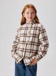 Блузка детская для девочек Vax бежевая клетка