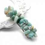 Заколка для волос с амазонитом 6*1,5*1,5см