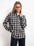 Рубашка в клетку серо-черного цвета