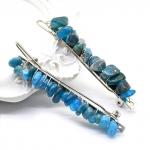 Женская заколка для волос с апатитом 6,5*0,8*1,3см