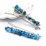 Женская заколка для волос с апатитом 6,5*0,8*1,3см