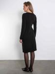 Платье с разрезом от плеча (черное)