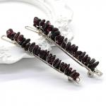 Женская заколка для волос с гранатом 6,5*0,8*1,3см