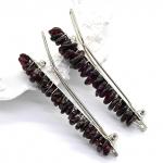 Женская заколка для волос с гранатом 6,5*0,8*1,3см